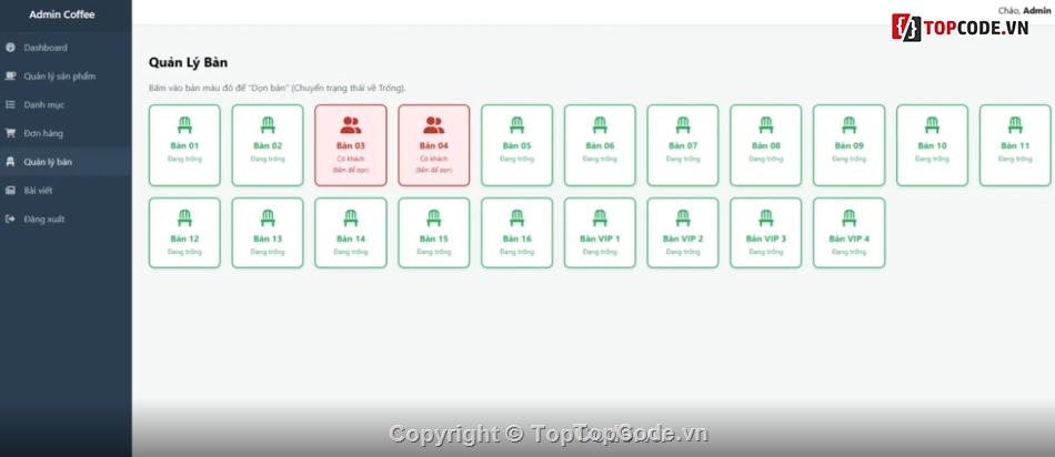 Website quản lý,quản lý cà phê,tiệm cà phê